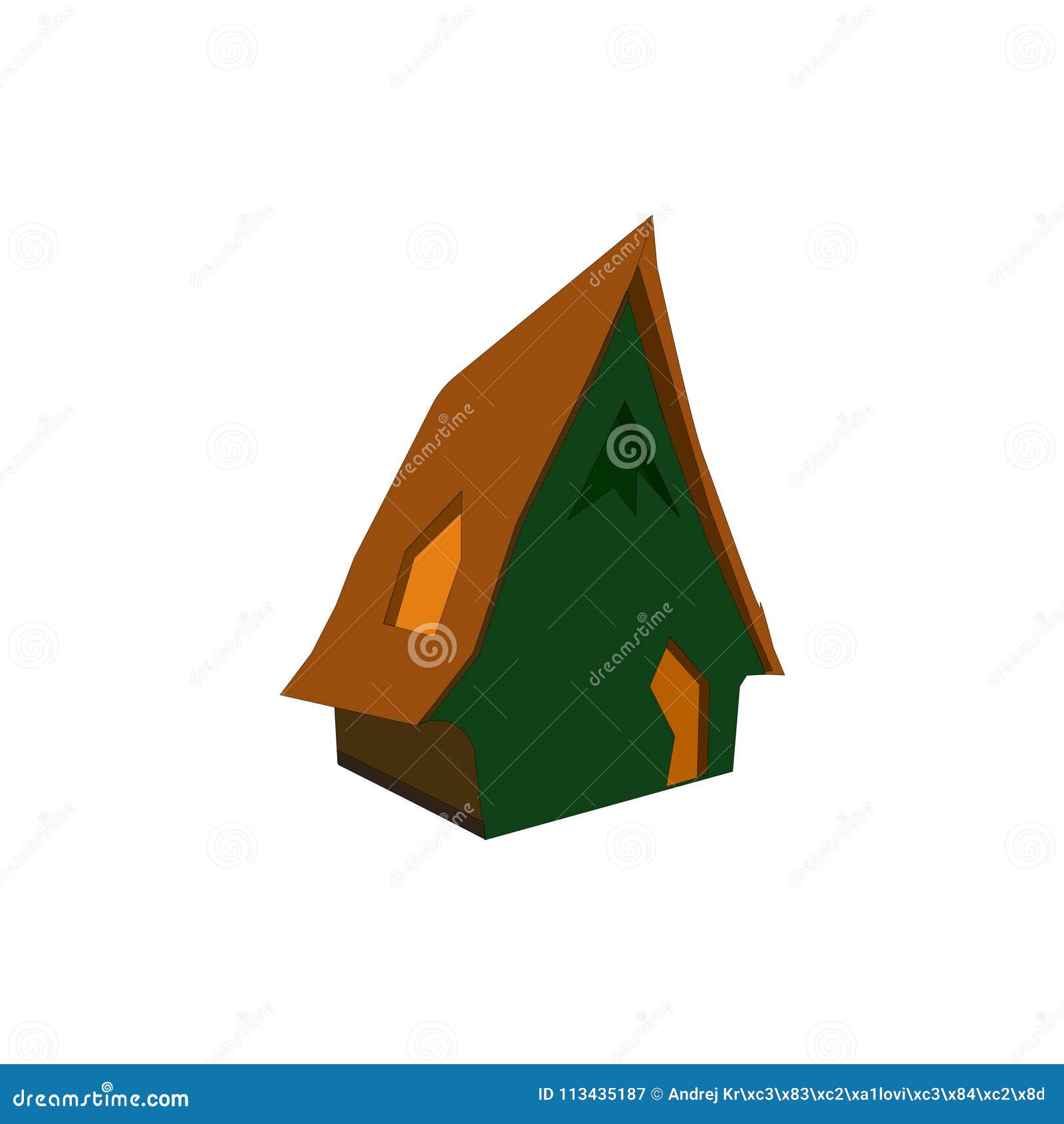 simple fantasy  house icon on white background.