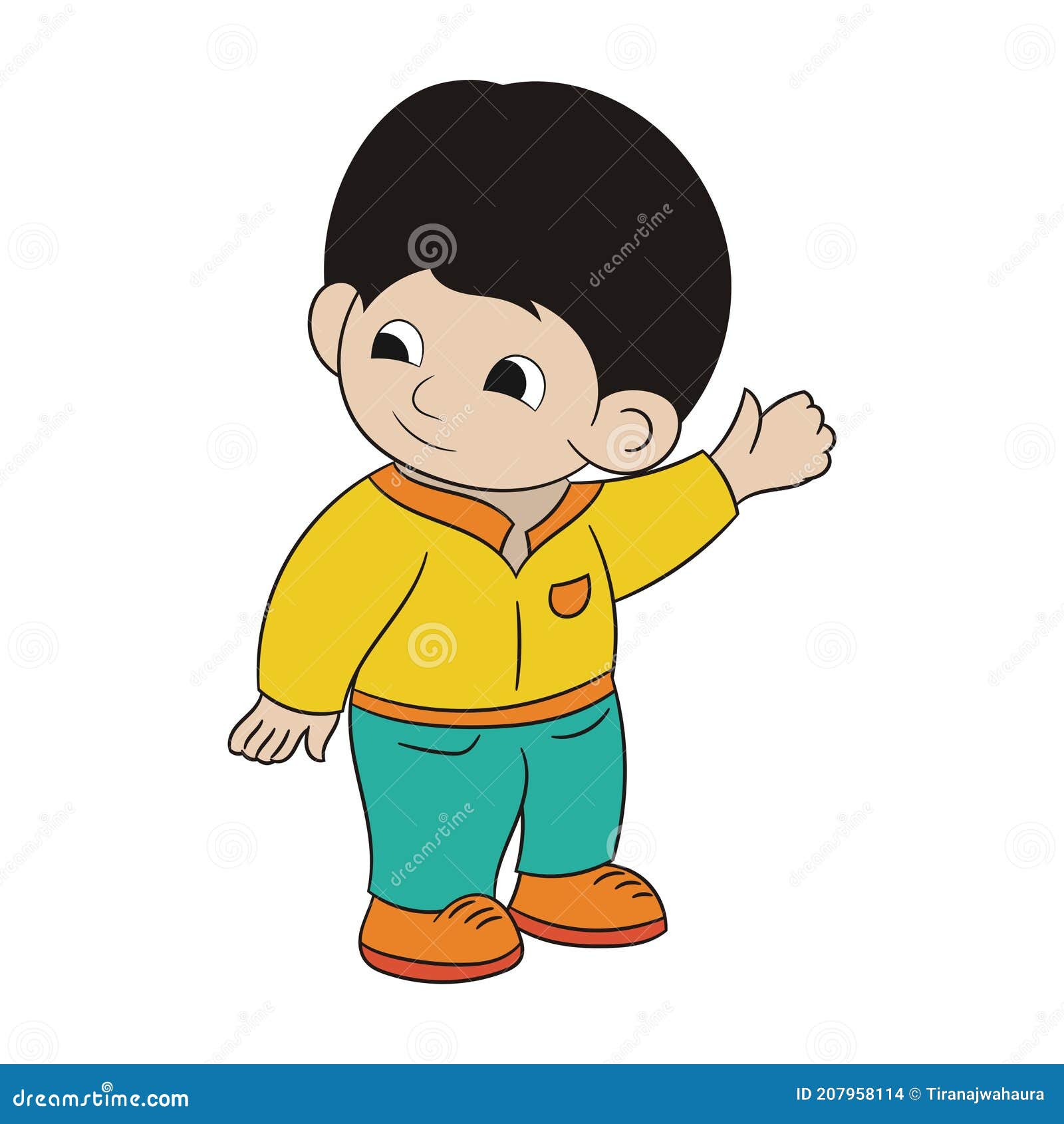 Simple Cartoon Boy with Expression of Welcome or Invite Stock Vector - Illustration of healthy, drawing: 207958114 Simple Cartoon Boy with Expression of Welcome or Invite Stock Vector - Illustration of healthy, drawing: 207958114