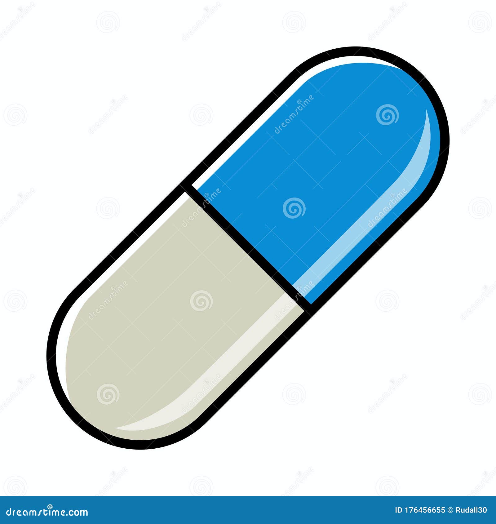 capsule pill  on white