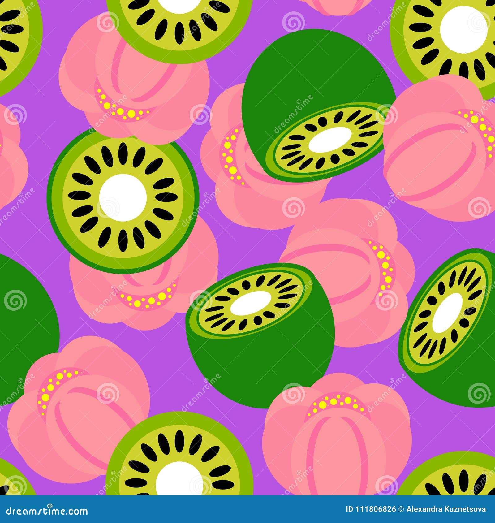Kiwi and fern pattern stock illustration. Illustration of natural
