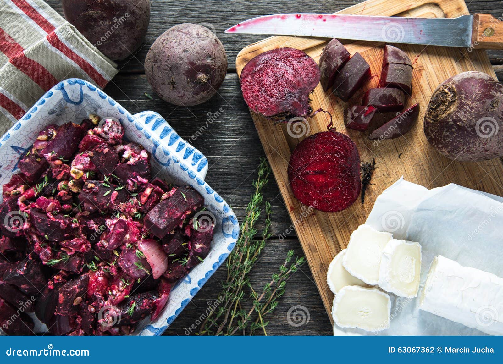 Simple Food, Beetroot Bake with Goats Cheese Stock Photo Image of
