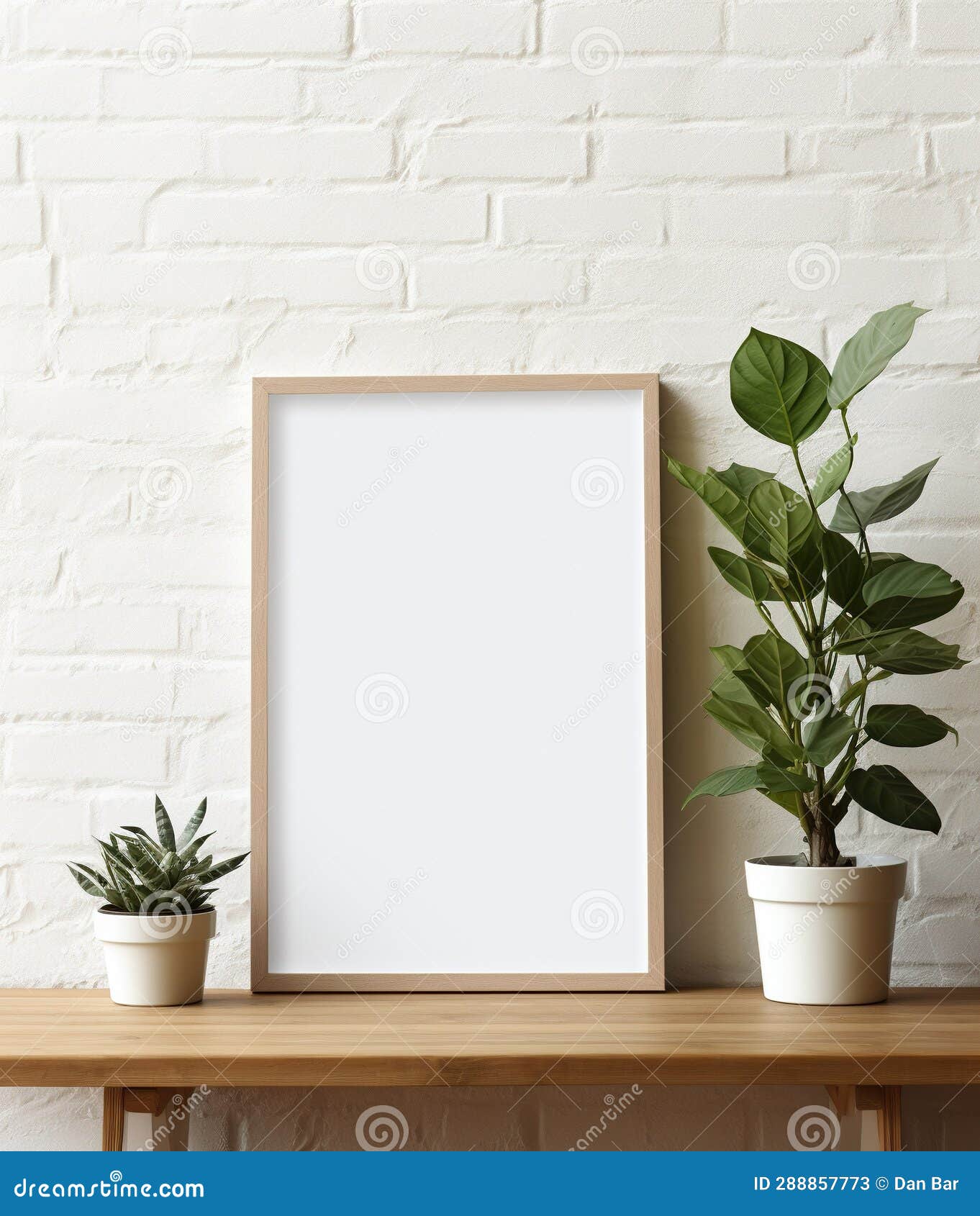 simple frame and blank canvas. generative ai