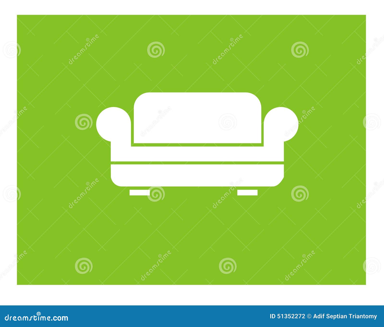 Simple furniture icon stock vector. Illustration of decor 51352272