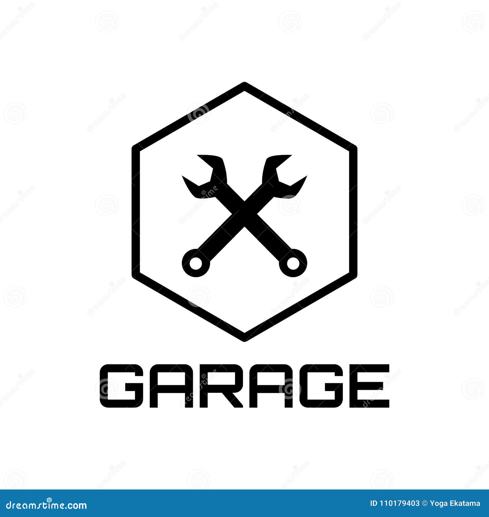 Simple Garage Logo, Emblem, Badge Stock Illustration ...
