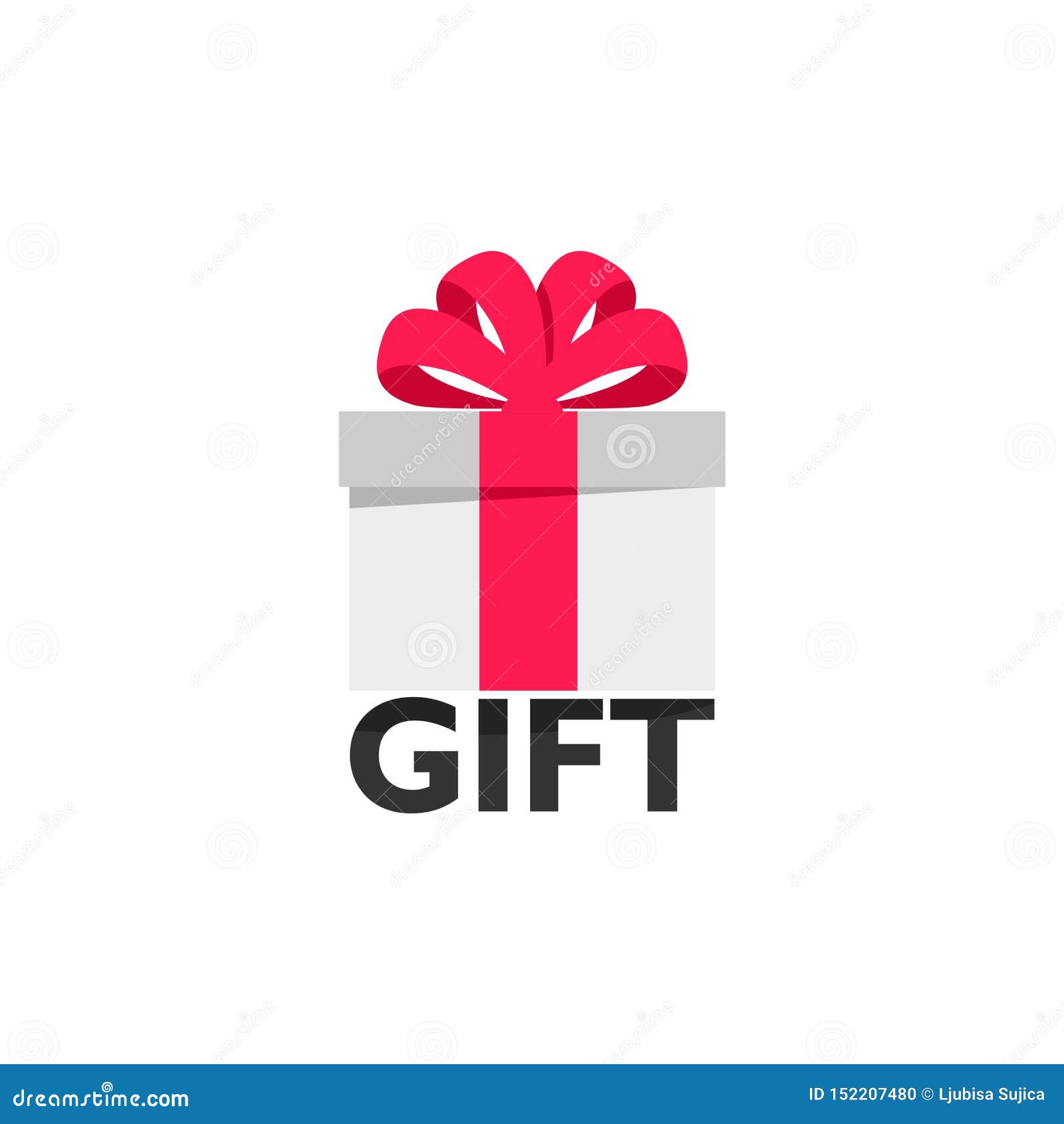 Simple Gift Box Logo Icon stock illustration. Illustration of birthday 152207480