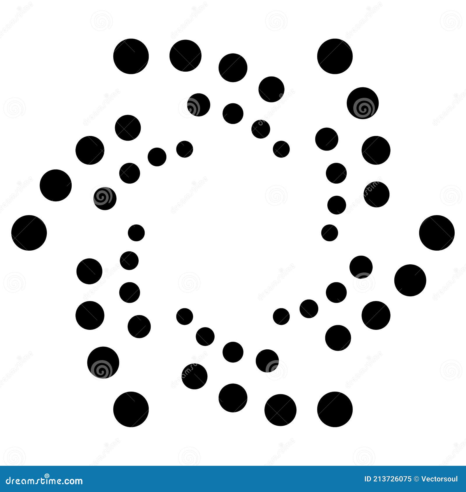 Simple Graphic Made of Dots, Circles. Basic Dotted Circular Mandala ...