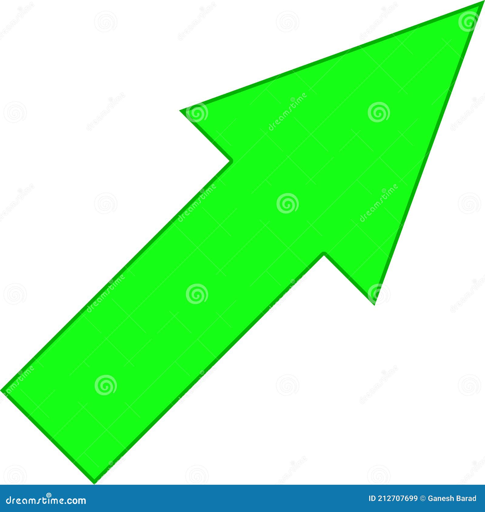 simple green upward denoting arrow