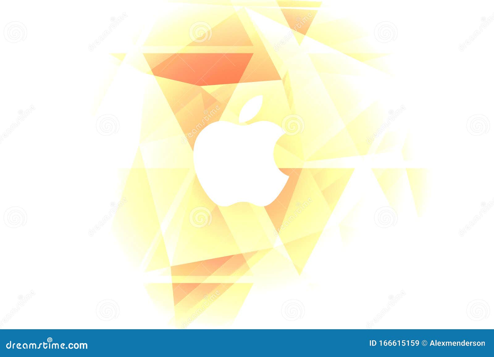 Simple Apple Brand Logo Wallpaper Background With Geometric Shape