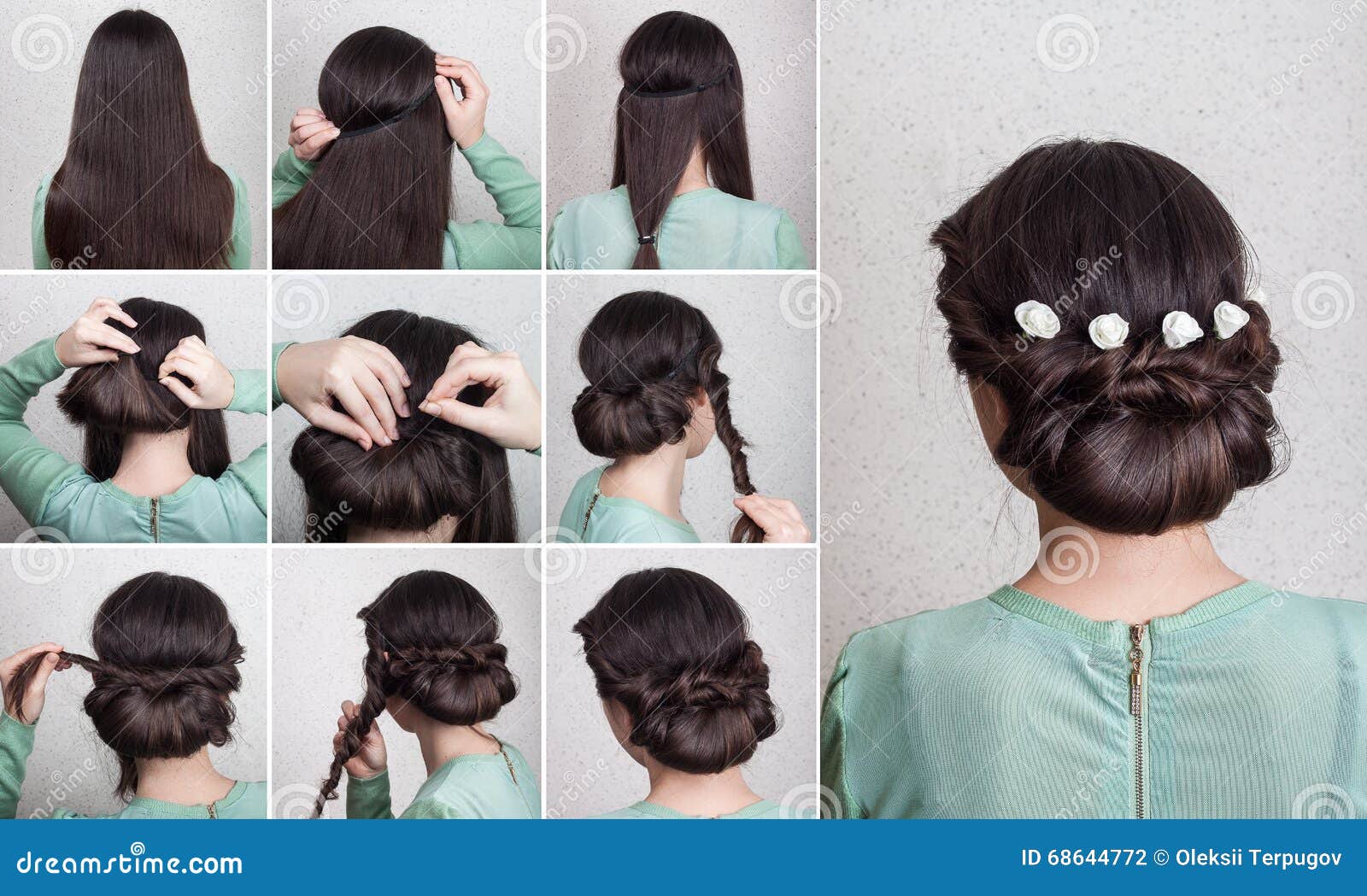 Simple Hairdo Self Tutorial Stock Photo - Image of handmade, hairstyle: 68644772 Simple Hairdo Self Tutorial Stock Photo - Image of handmade, hairstyle: 68644772
