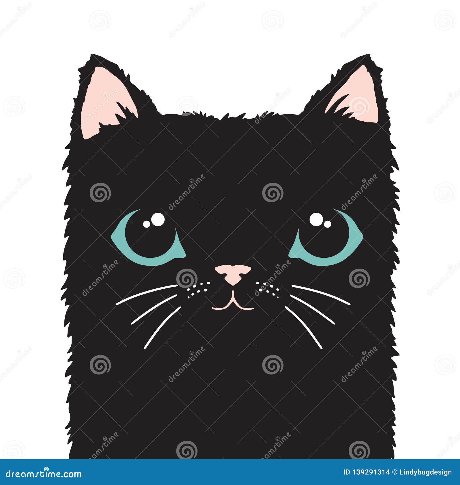 White Cat Face Icon on Black Background Stock Illustration - Illustration  of feline, logo: 137595351