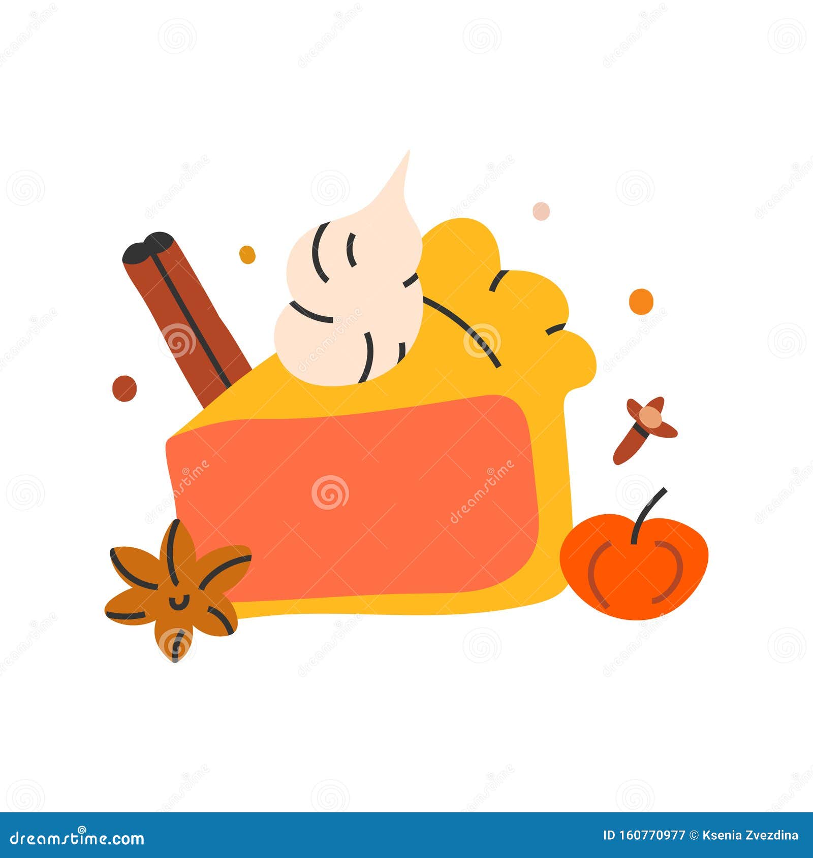 Pumpkin Spice Pie Clipart