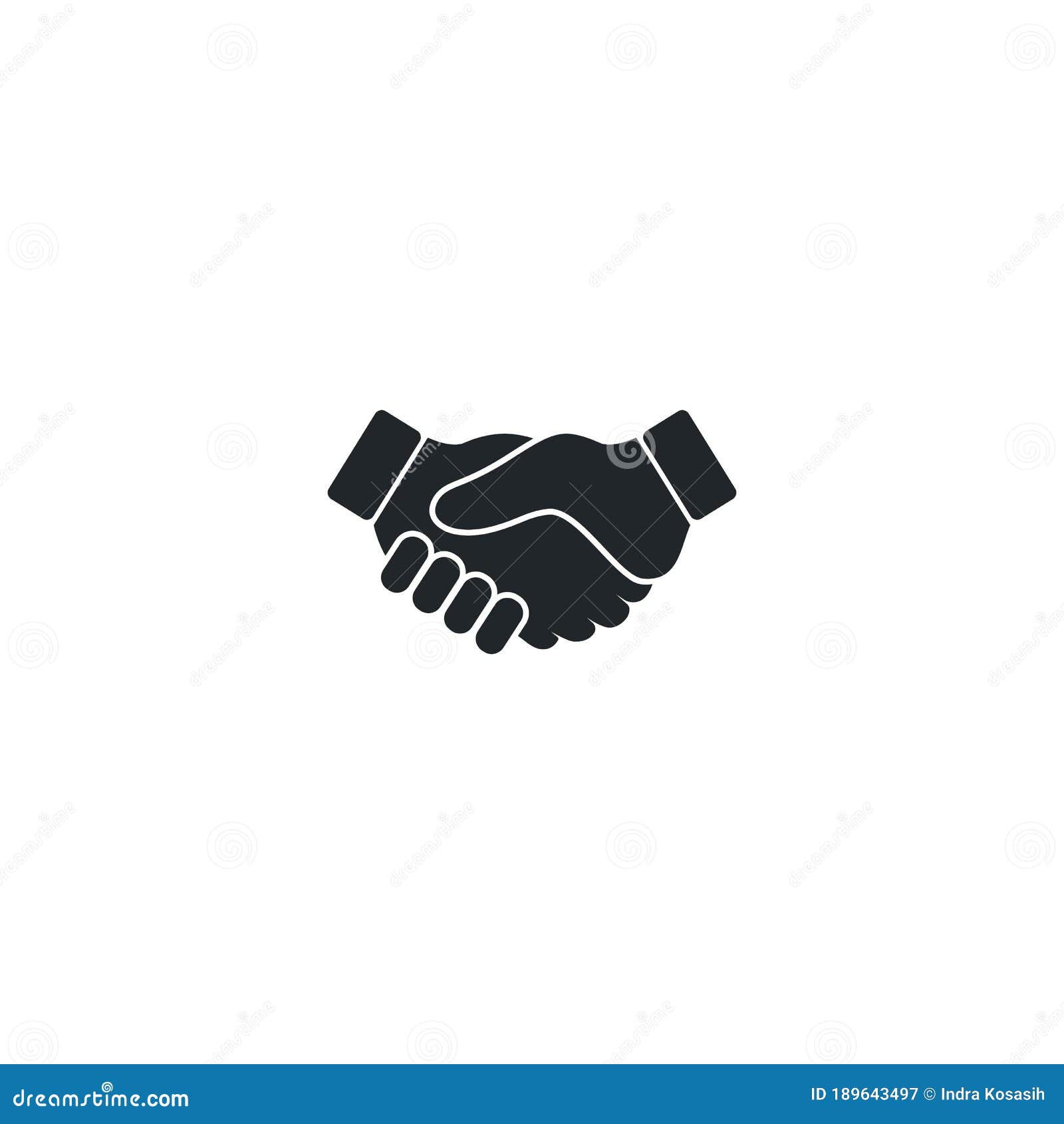 Simple Handshake Logo Vector Icon Illustration Stock Vector