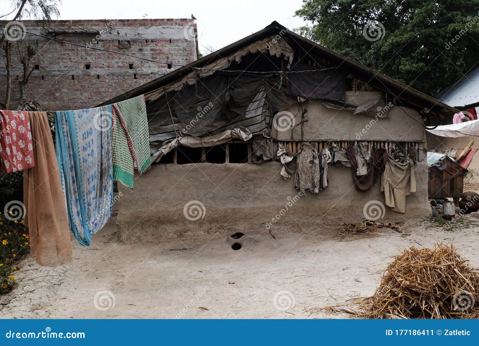 A Simple House in Bengali Village Stock Image Image of ethnic, nature