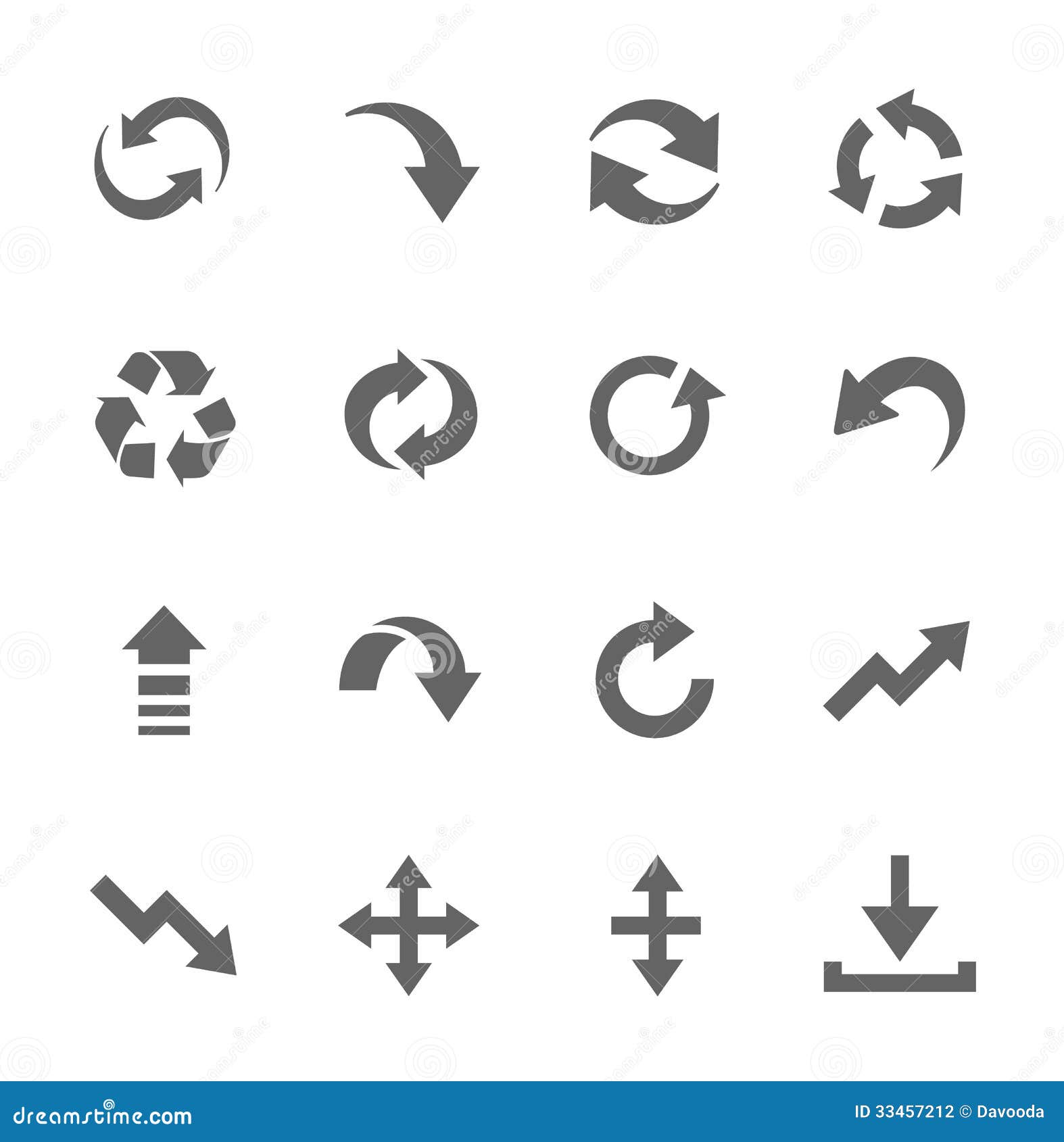 simple icon set related to interface arrows