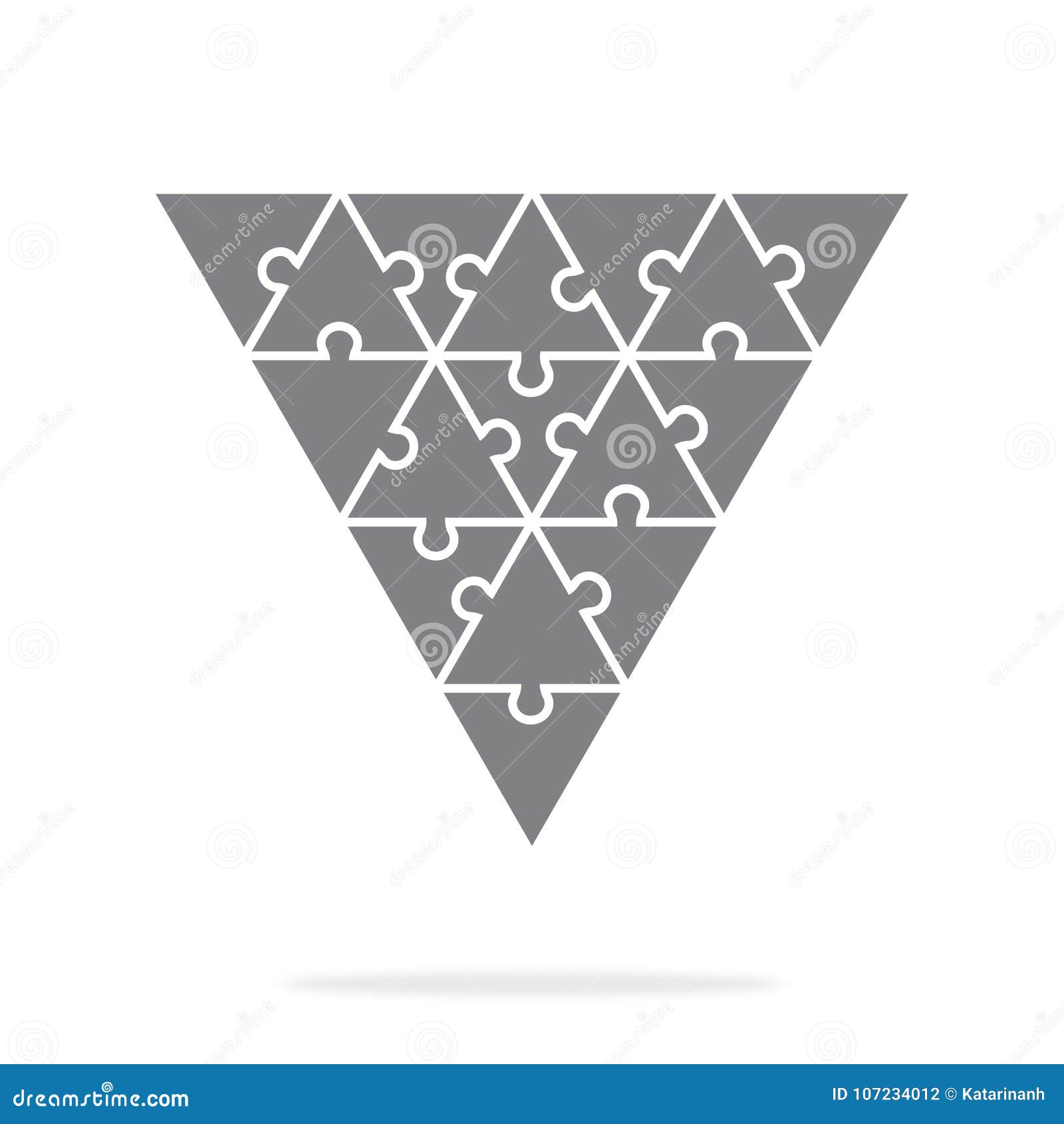 Simple Icon Triangular Puzzles in Gray. Simple Icon Puzzle of the ...