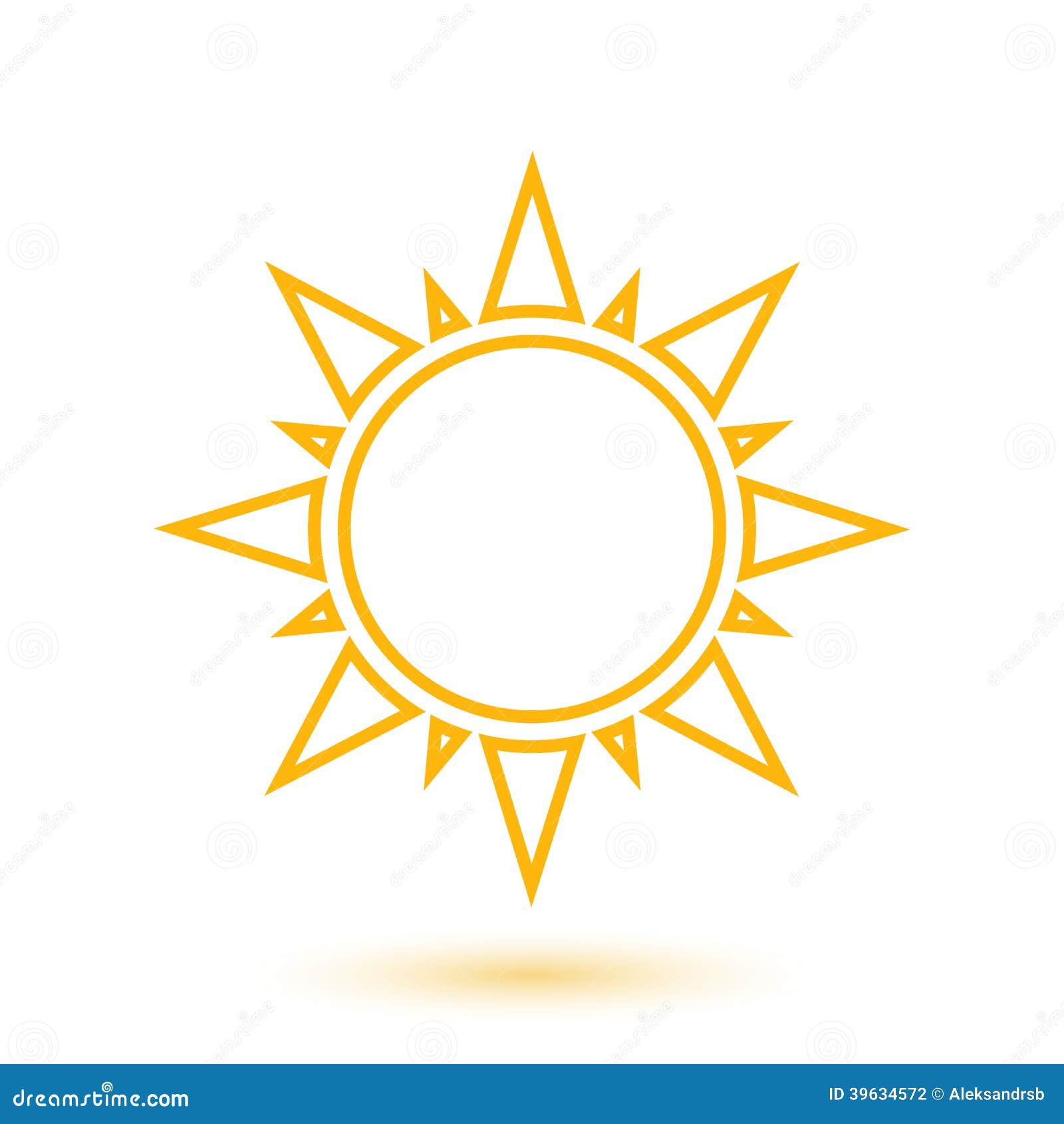  Simple  Illustration Of Abstract Sun  Stock Vector 