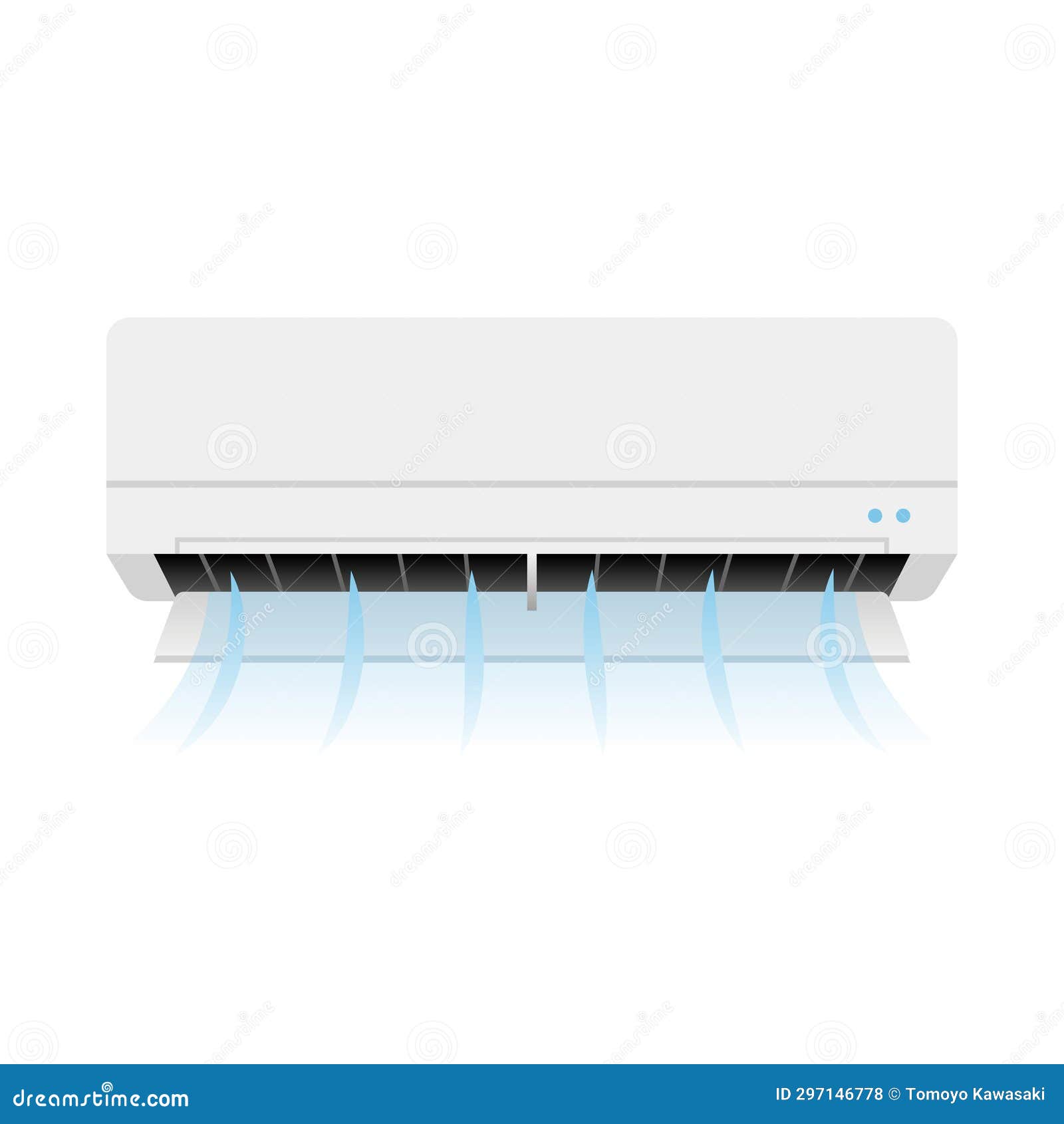 Simple Illustration _ Air Conditioner, Cooling, Dehumidification Stock