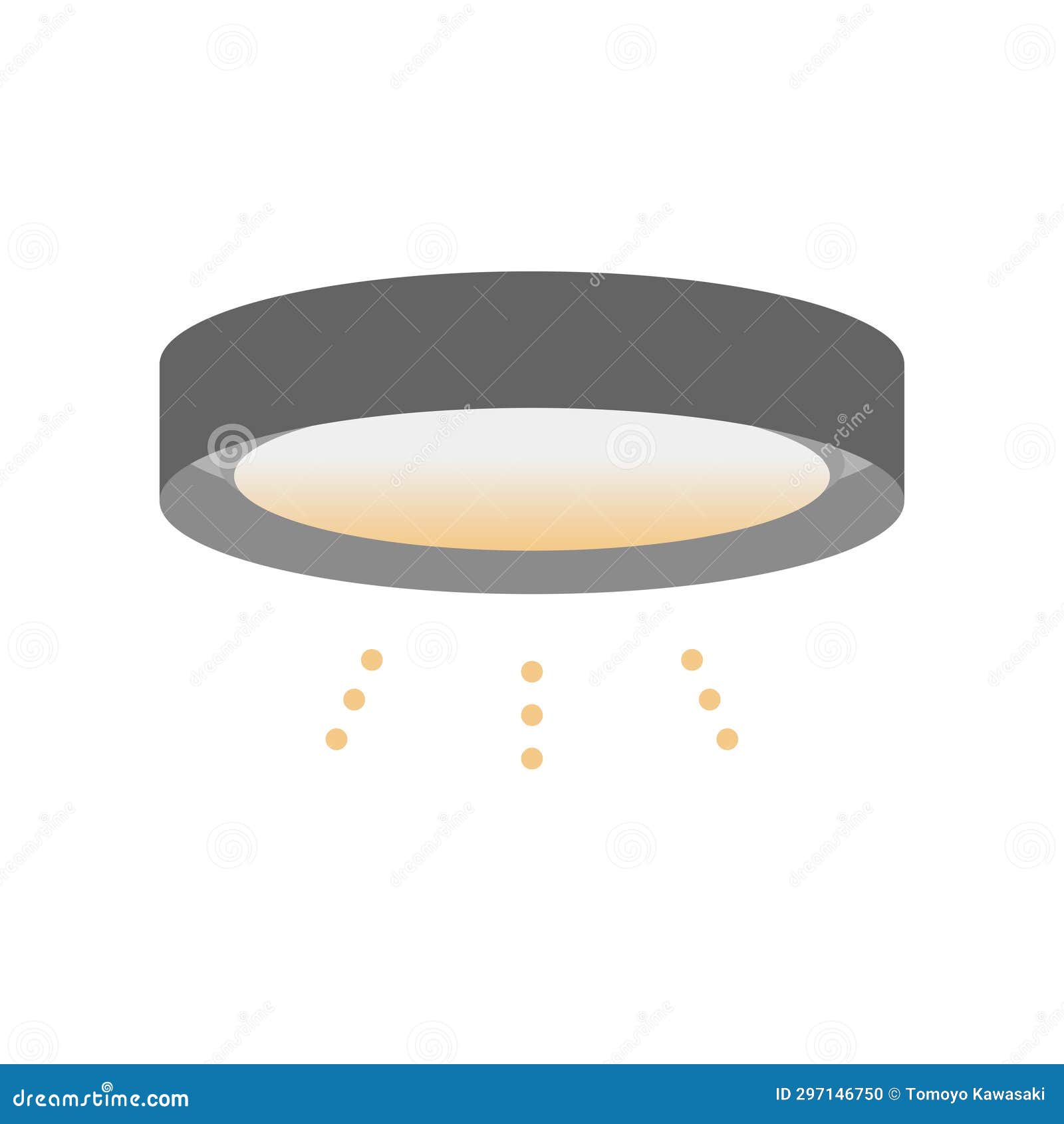 Simple Illustration _ Black Ceiling Light, Half Light Stock Illustration Illustration of icon