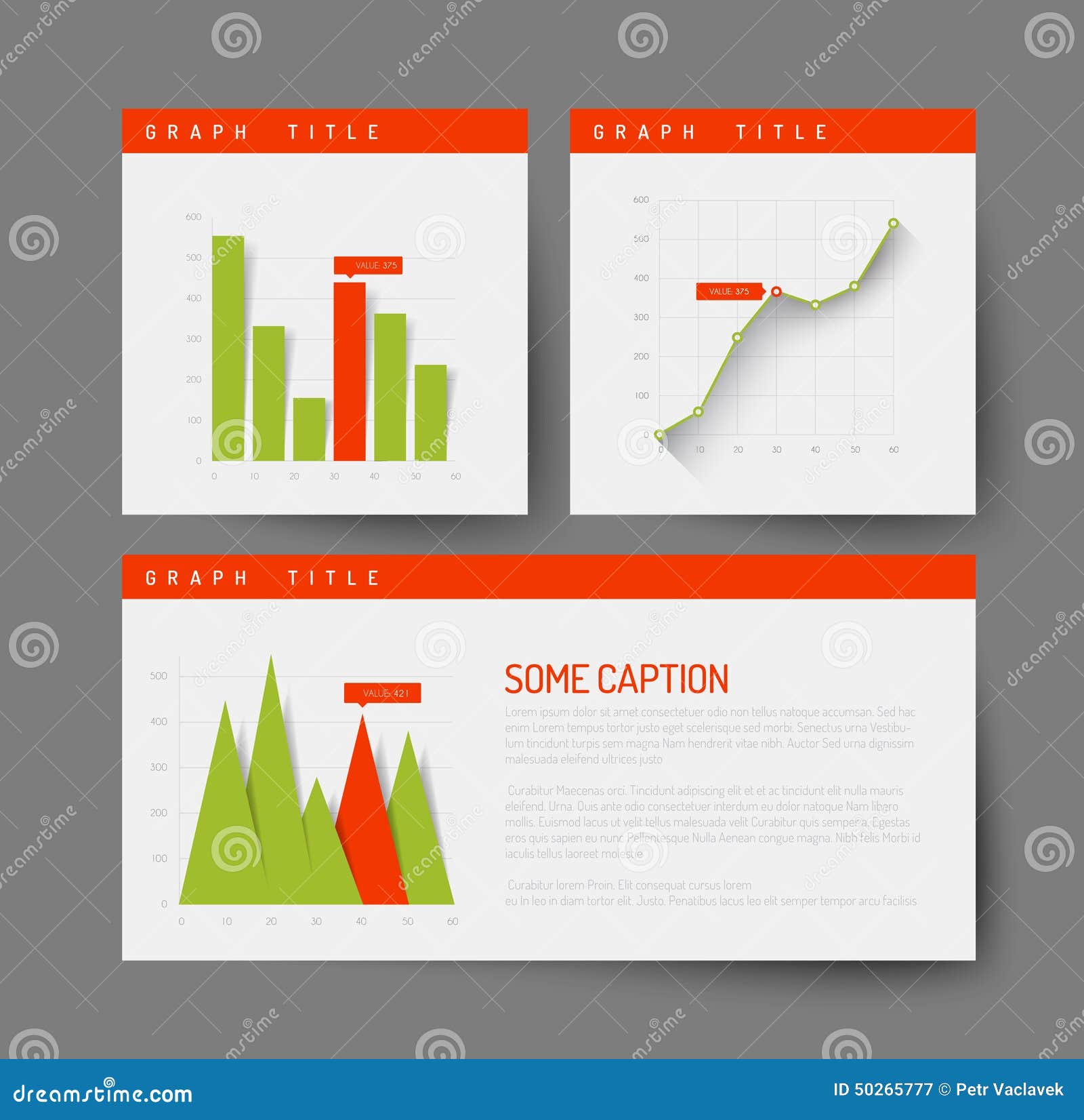 simple infographic dashboard template stock vector