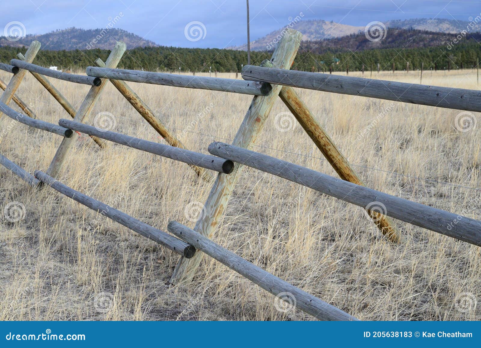 Simple Jack Leg Fence in Montana. Stock Image Image of montana