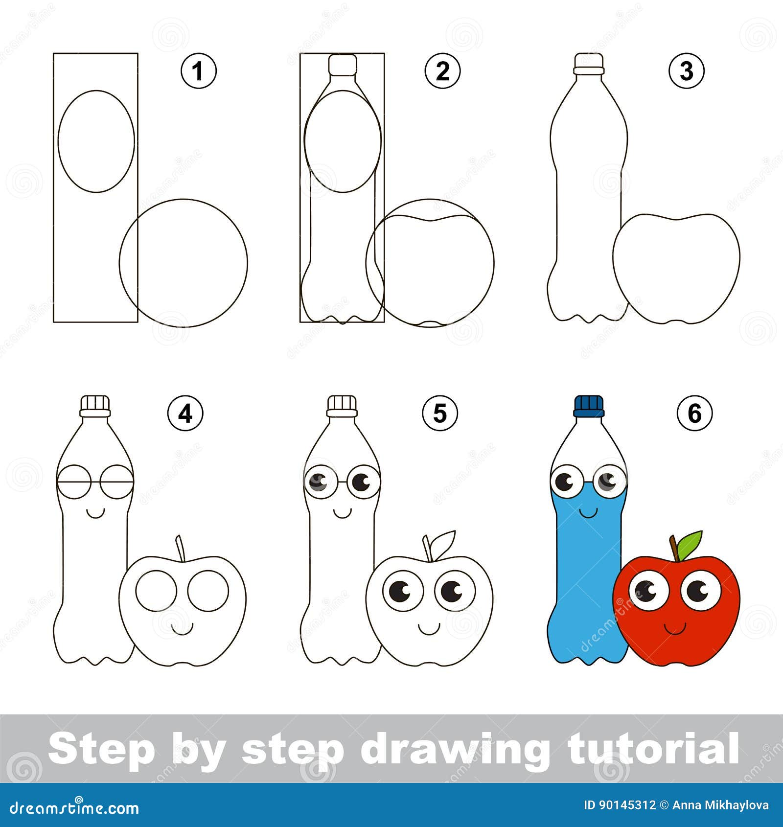 simple kid educational game. drawing tutorial.