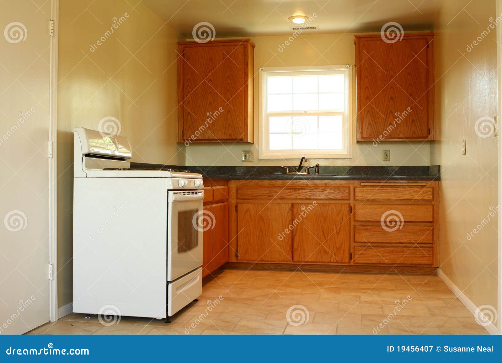 Simple Kitchen Area with Range Stock Image Image of remodeled