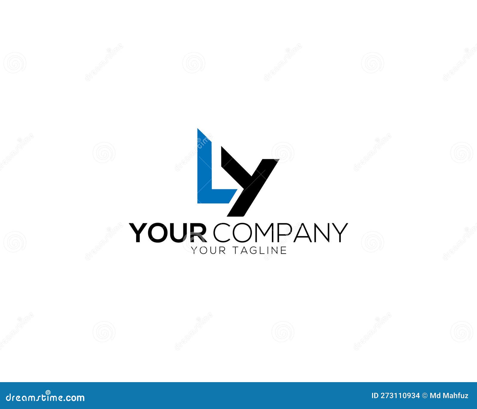 Ly Yl Initial Letters Logo Monogram Stock Vector (Royalty Free