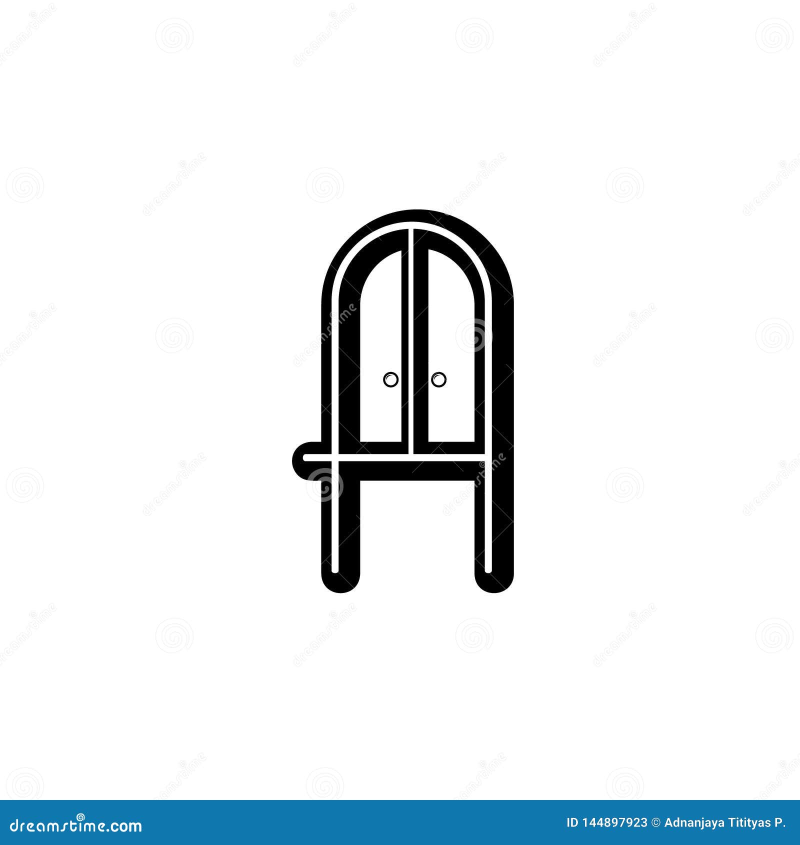 Simple Letter a Window Furniture Concept Logo Vector Stock Vector