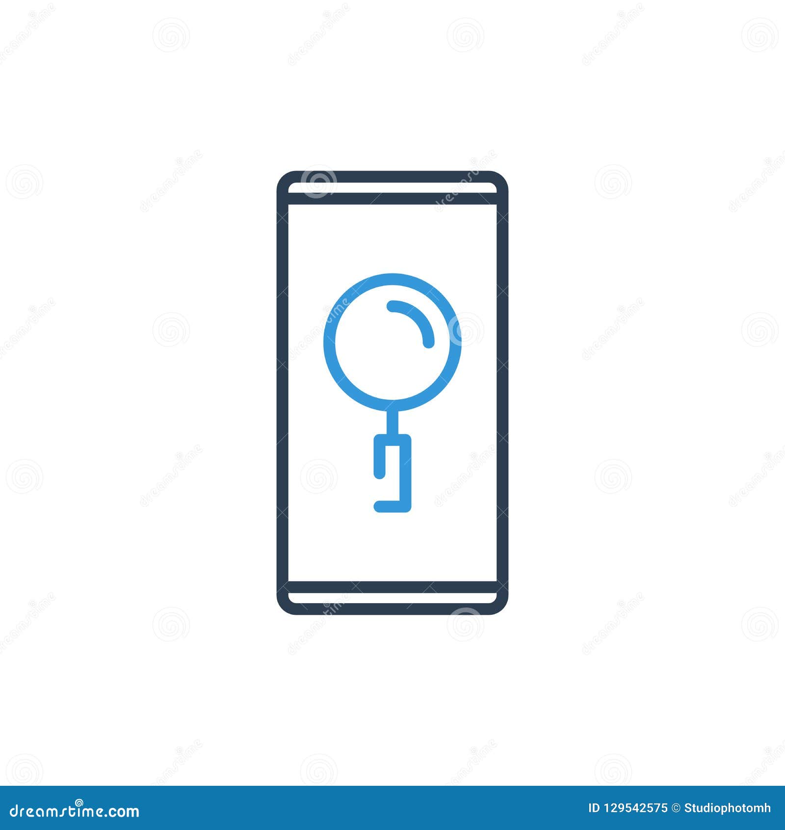 Download Simple Line Of Cell Phone Vector Icon - Phone Search ...