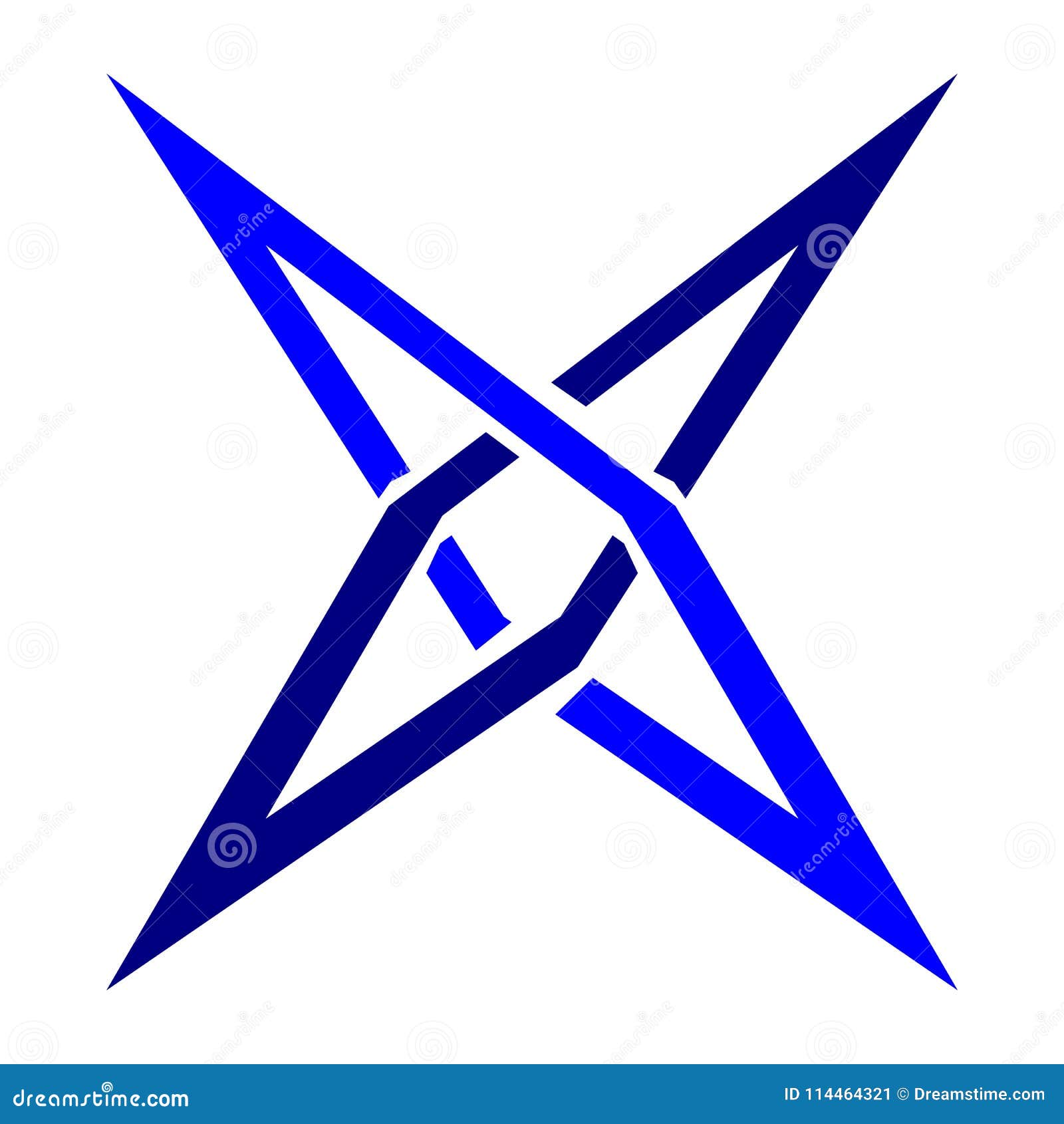 simple logo letter x in  format and can editable