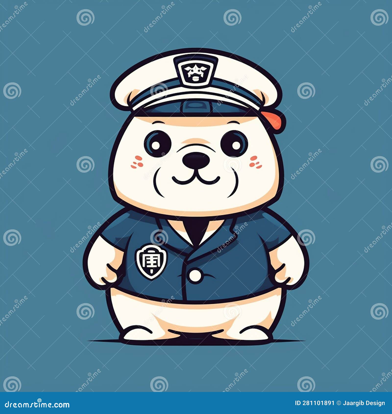 Simple Mascot for a Coast Guard Patrol 9 Stock Illustration