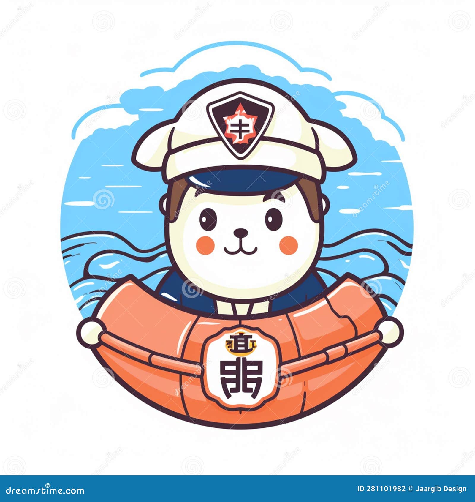 Simple Mascot for a Coast Guard Patrol 9 Stock Illustration