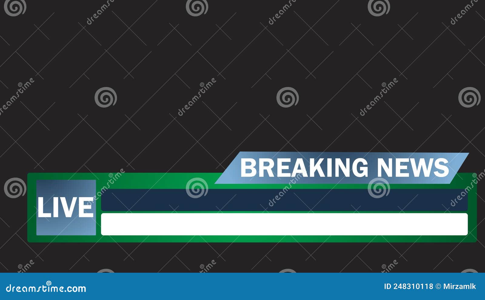 Simple Metallic Lower Third Design, Cable Tv News Channel Broadcasting