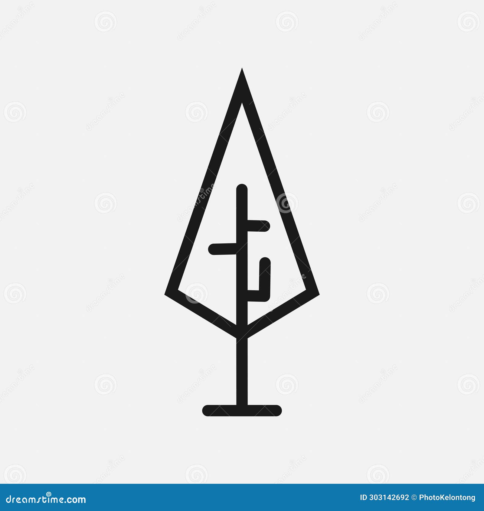 Simple And Minimalist Tree Illustration 303142692