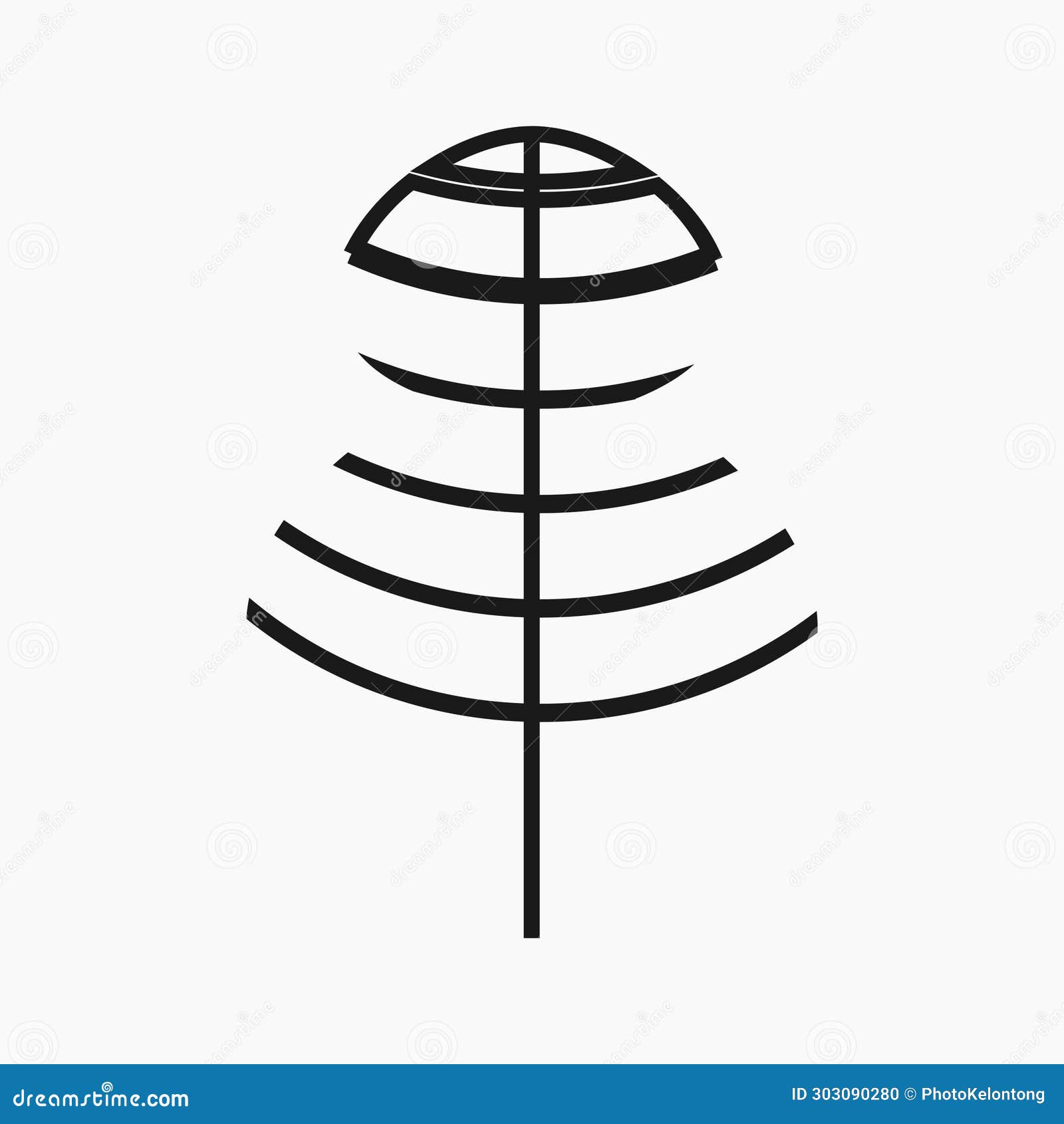 Simple and Minimalist Tree Illustration Stock