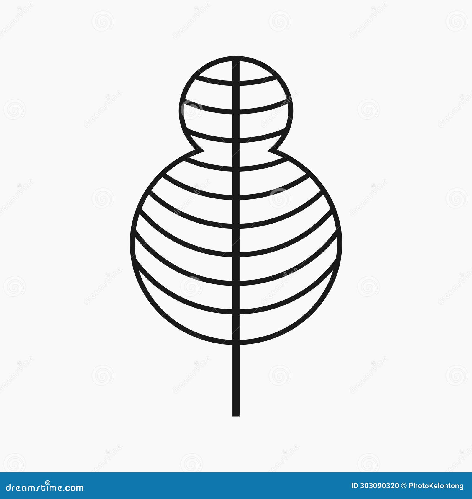 Simple and Minimalist Tree Illustration Stock