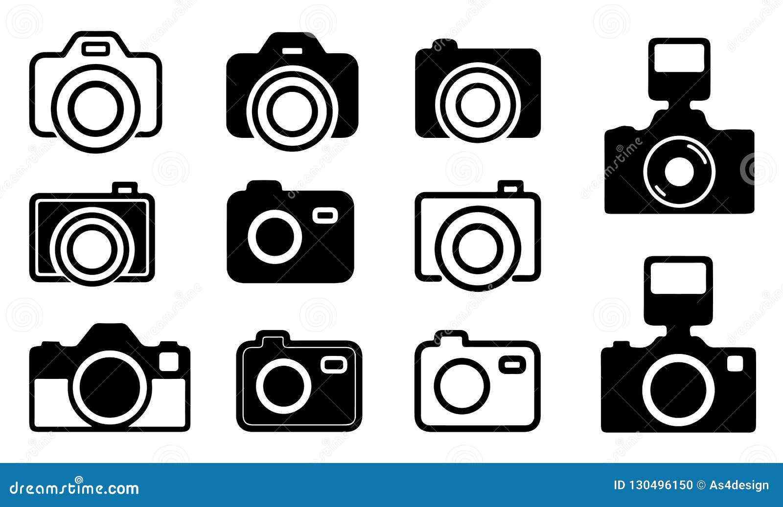 11 simple & modern-dslr camera icon -  - 