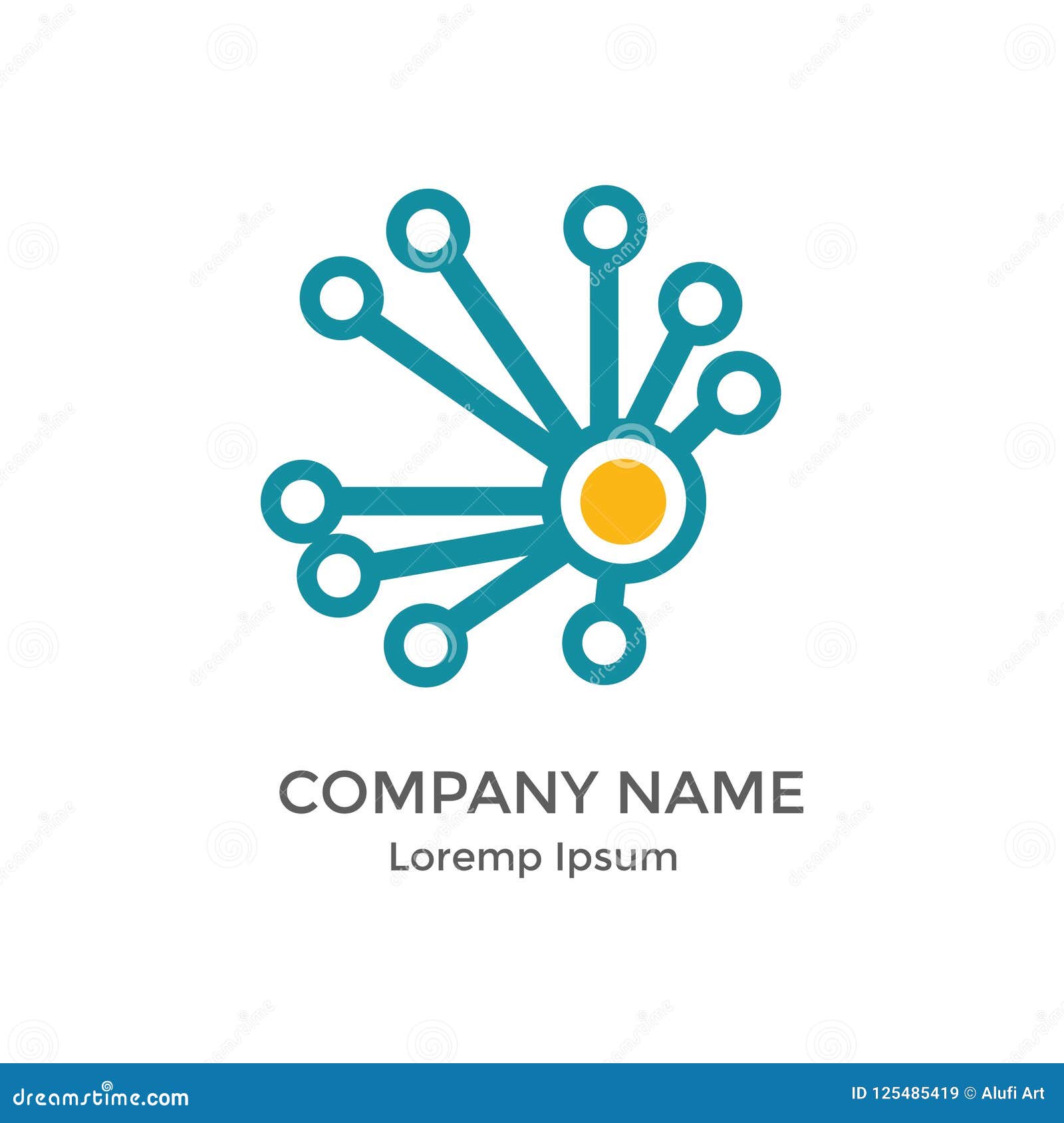 simple modern flat logo for computer science