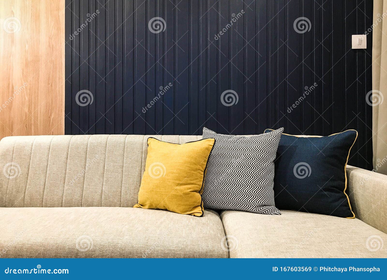 Simple Modern Living Room Inside The Condominium Stock Image Image Of Couch Elegance 167603569