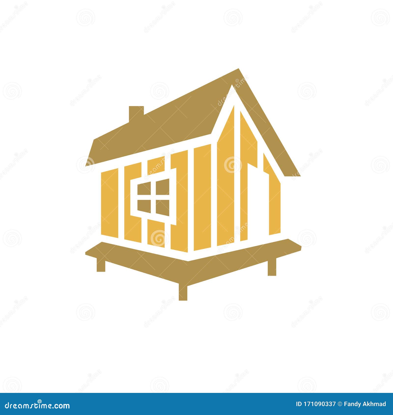 Simple Modern Log Woods Cabin Logo Design Vector Illustration Stock