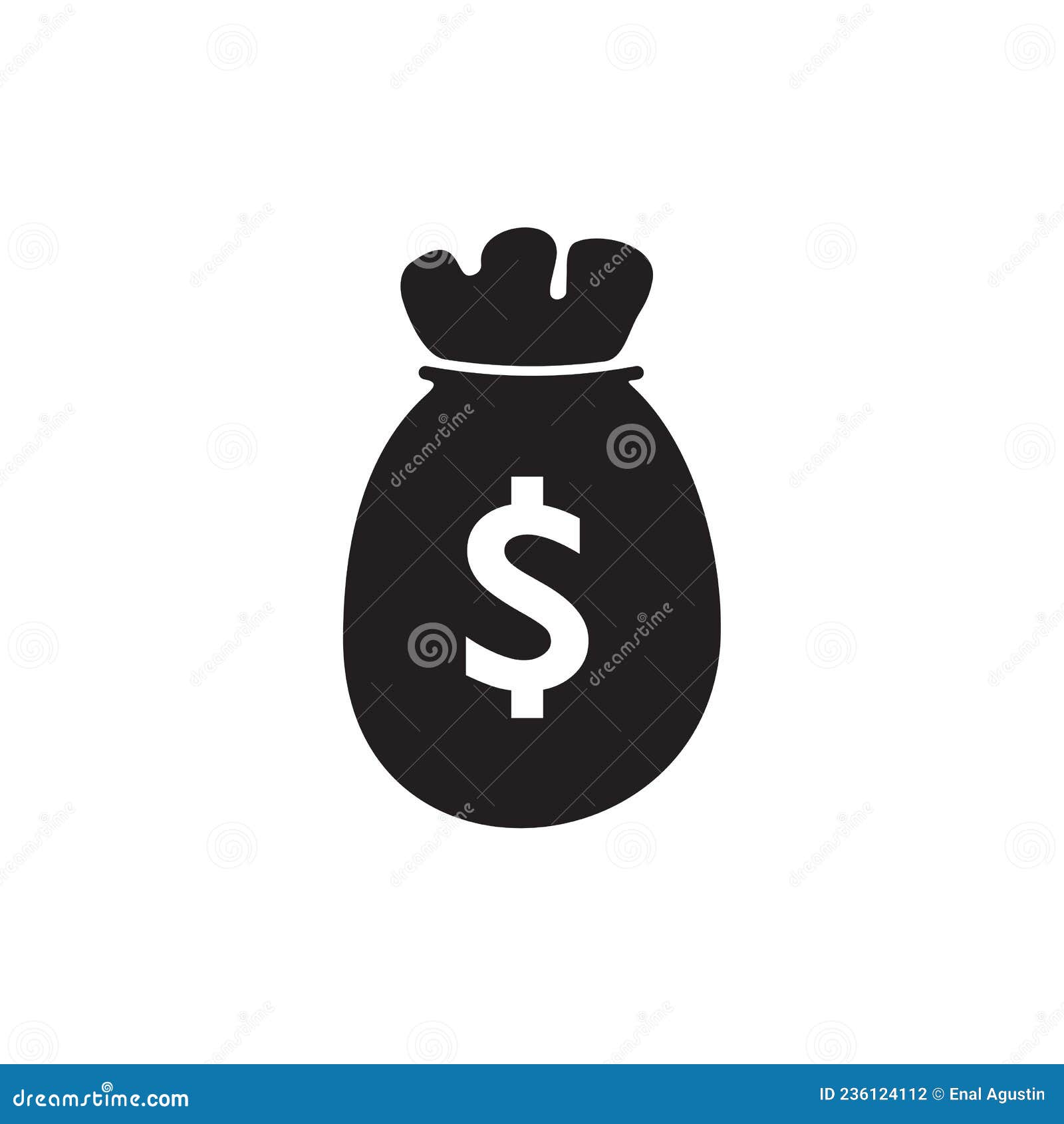 Simple Money Bag Dollar Sack Logo Design Stock Vector Illustration of