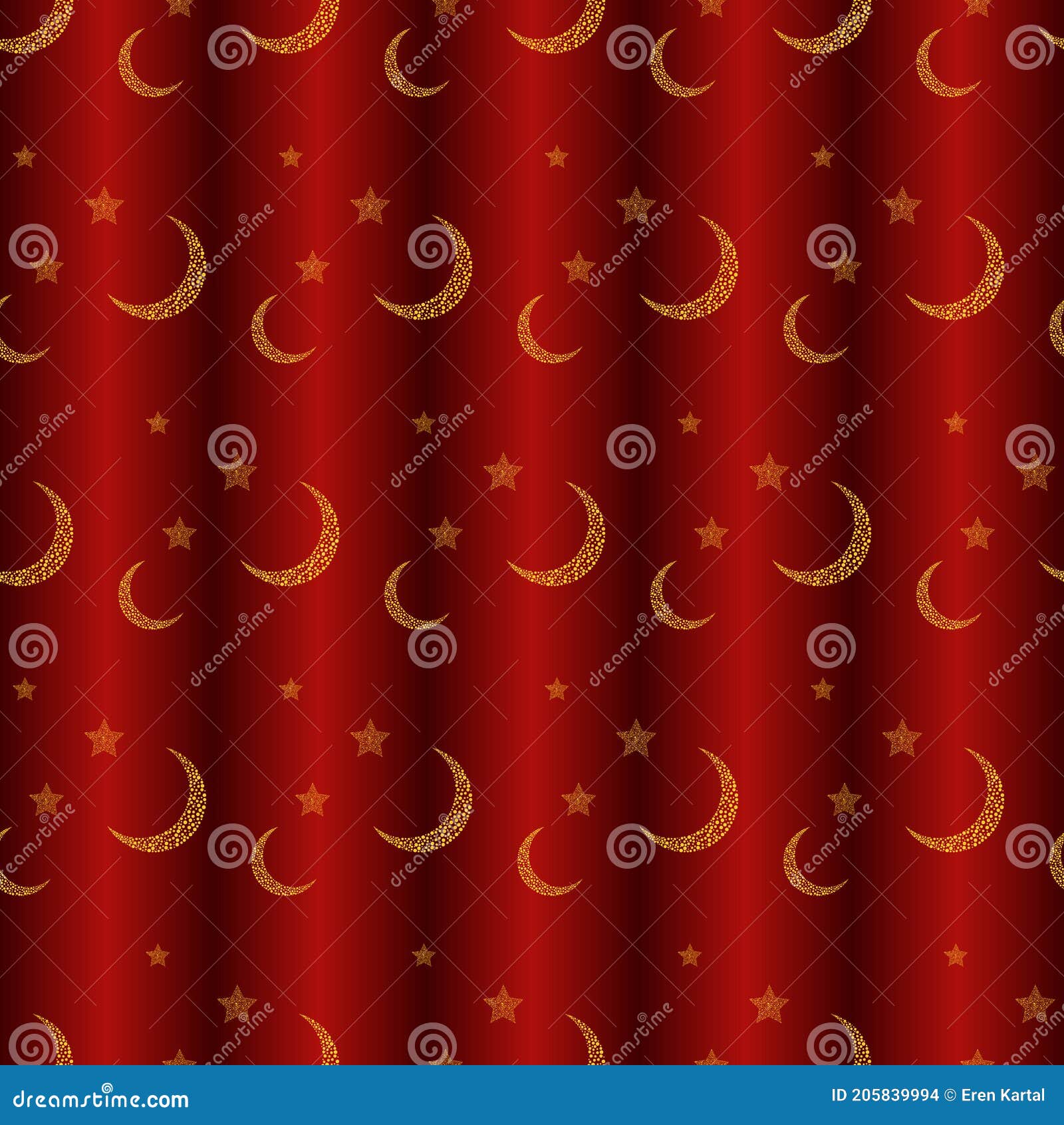 simple moons and stars on curtain seamless pattern .  .