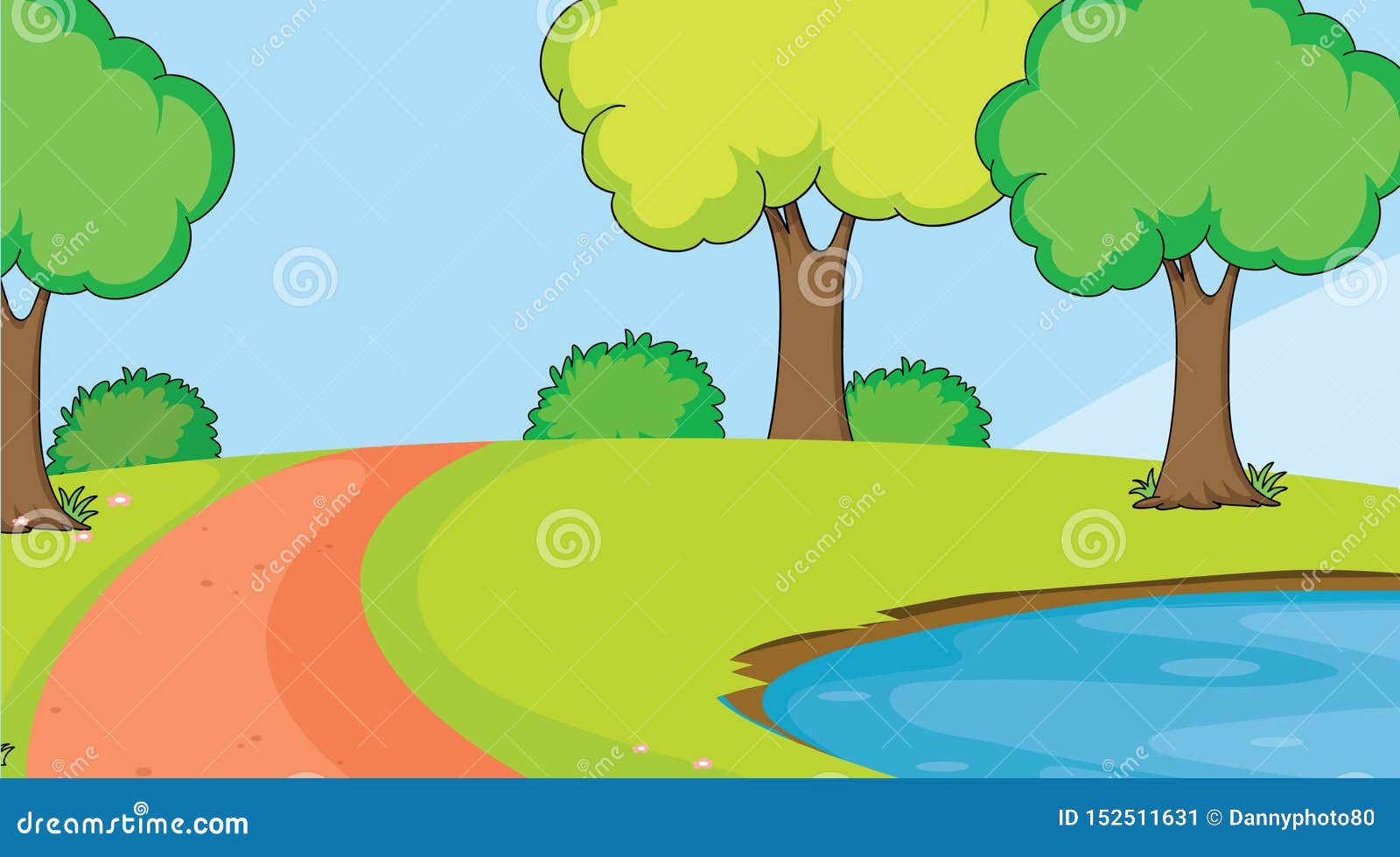 A simple landscape stock vector. cartoon - 152511631