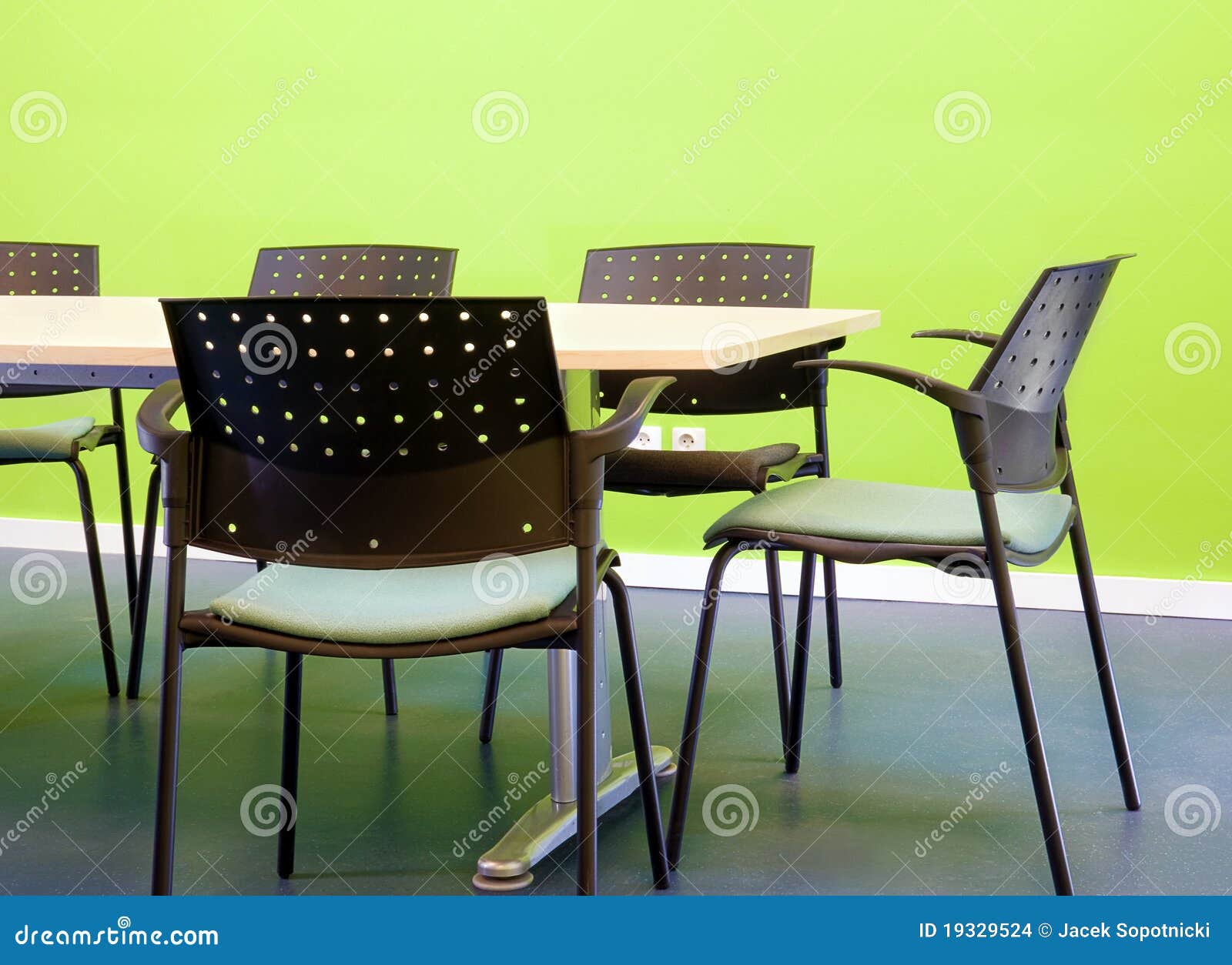 Simple office stock photo. Image of room, table, green - 19329524