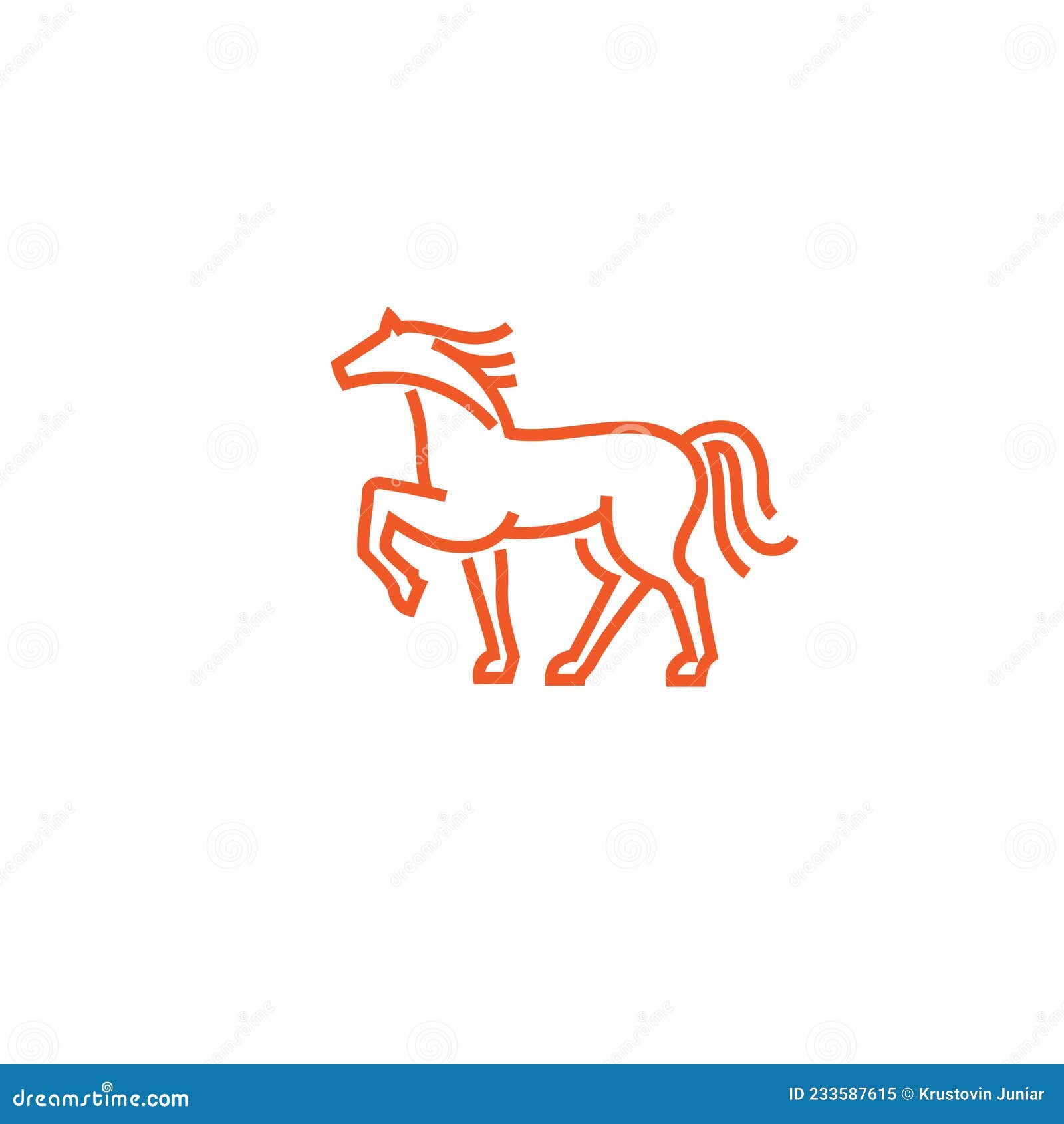Simple Outline horse logo stock vector. Illustration of black 233587615