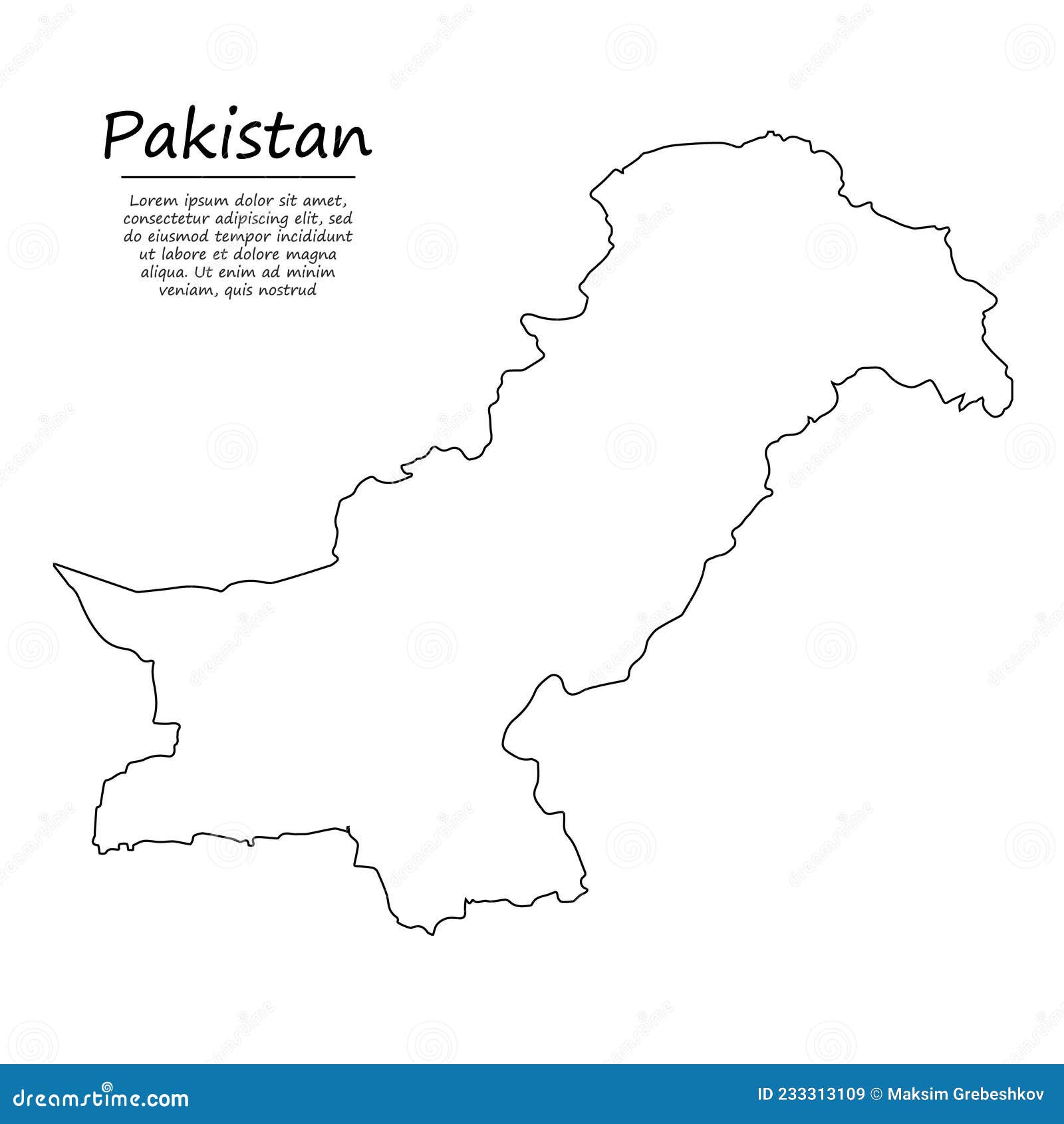Pakistan Map Drawing