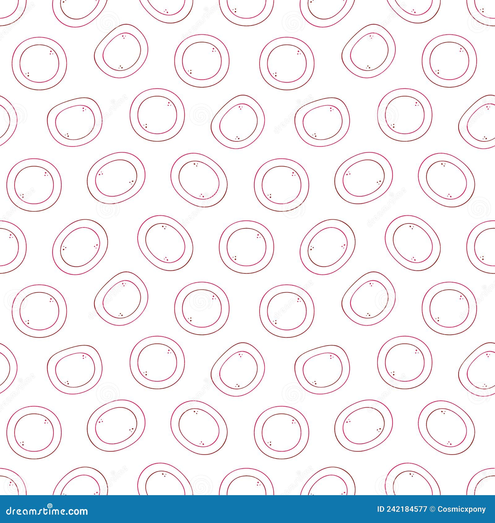 simple outlined red blood cells, erythrocytes  seamless pattern background for blood donation, medical and healthcare 