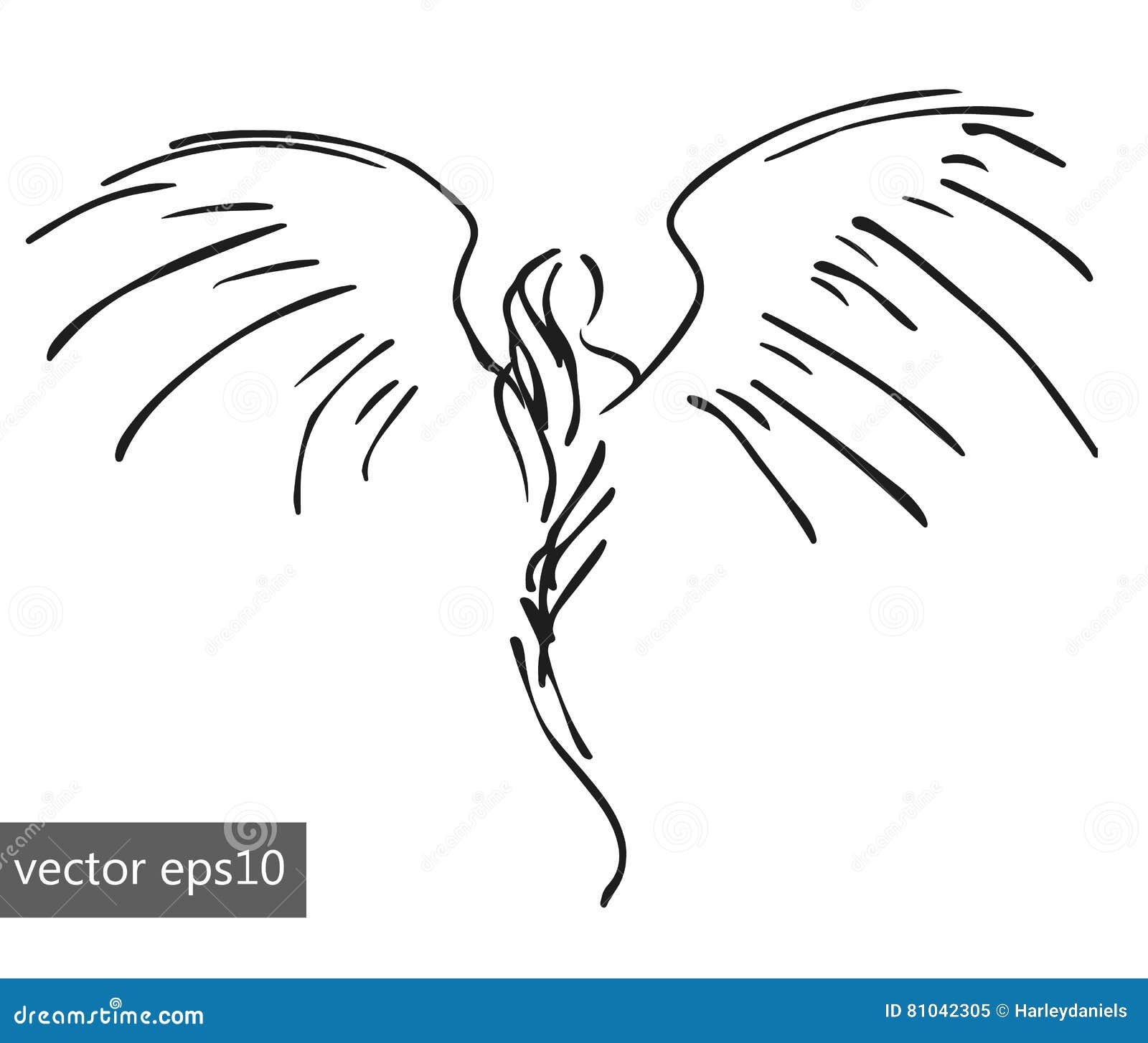 simple pinstriping angel stock vector illustration of holy 81042305 simple angel sketch