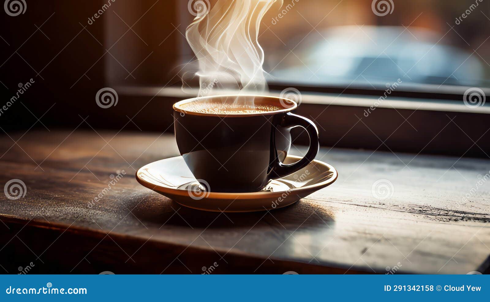 Simple Pleasure of a Warm Coffee Stock Illustration Illustration of