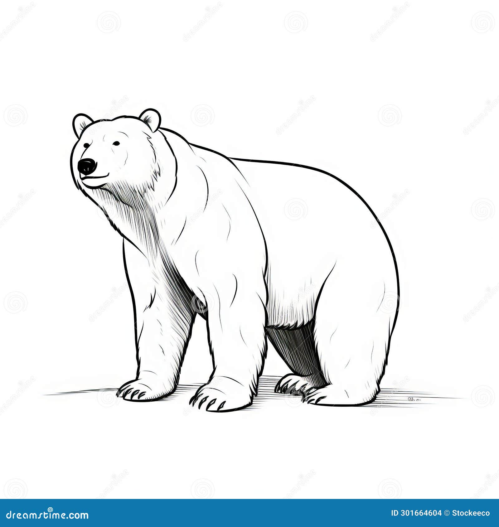 Simple Polar Bear Drawing Tutorial Detailed Character Illustrations